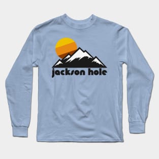 Retro Jackson Hole ))(( Tourist Souvenir Travel Design Long Sleeve T-Shirt